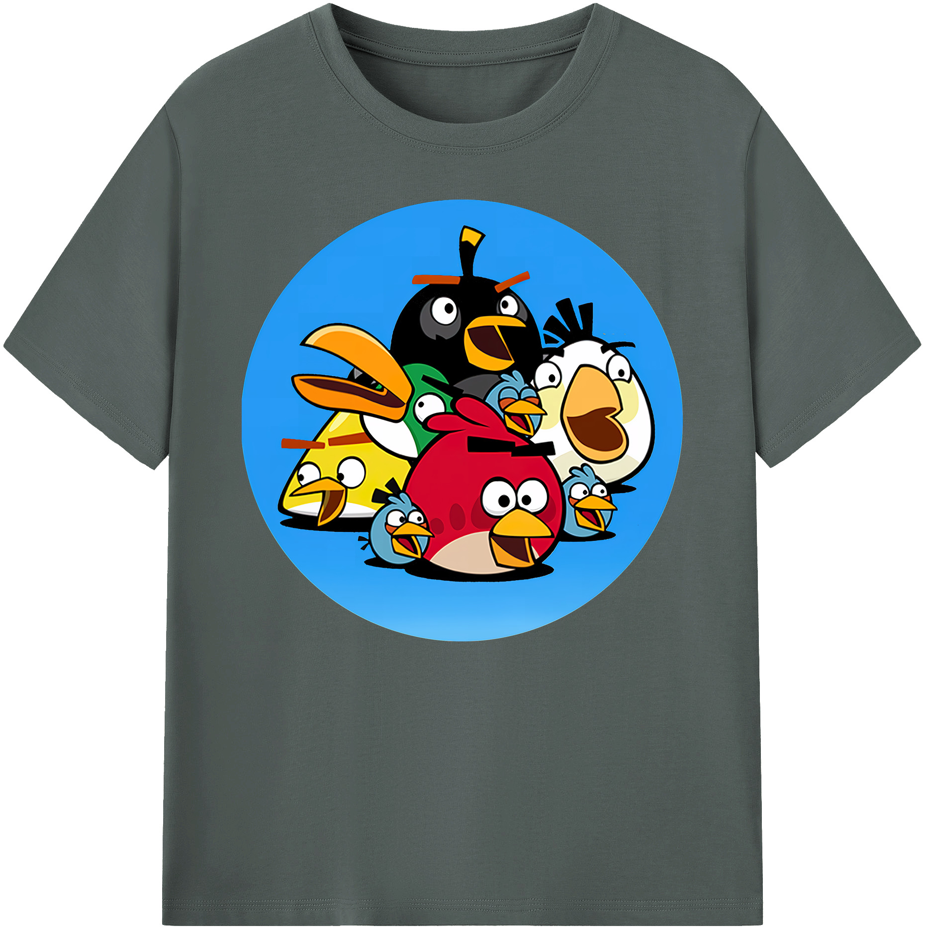 （画像用） Angry Birds アングリーバード 綿100％ メンズ半袖Tシャツ｜肌触りやわらか＆通気性